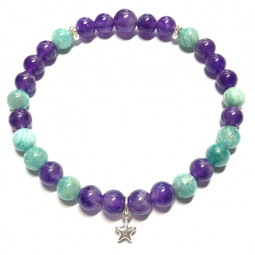 Bracelet Amazonite & Améthyste