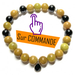 Bracelet en Jaspe Opale & Onyx