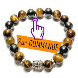 Bracelet en Shungite & Oeil de Tigre