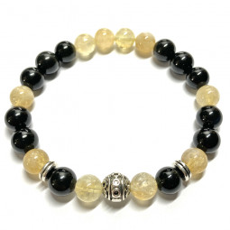 Bracelet en Oeil Céleste & Citrine