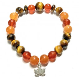 Bracelet en Cornaline & Oeil de Tigre