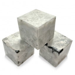 Cube en Pierre de Lune Blanche
