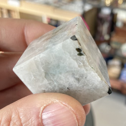 Cube en Pierre de Lune Blanche