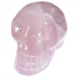 Crâne en Quartz Rose