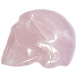 Crâne en Quartz Rose