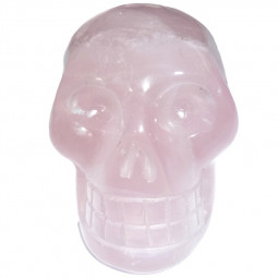 Crâne en Quartz Rose