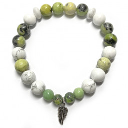 Bracelet Chrysoprase & Howlite