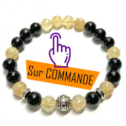 Bracelet en Oeil Céleste & Citrine
