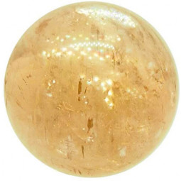 Sphère en Calcite Optique Jaune