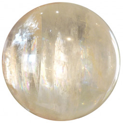 Sphère en Calcite Optique Jaune