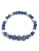 Bracelet en Basalte & Aventurine Bleue