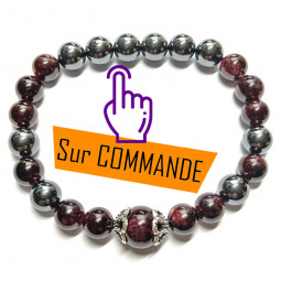 Bracelet Grenat & Hématite