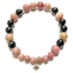 Bracelet Rhodonite & Oeil Céleste