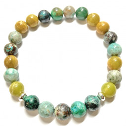 Bracelet en Jaspe Opale & Turquoise