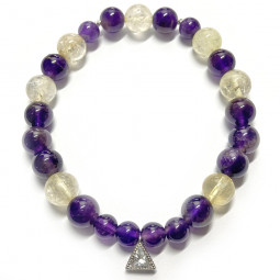 Bracelet en Améthyste &Citrine