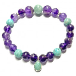 Bracelet Amazonite & Améthyste