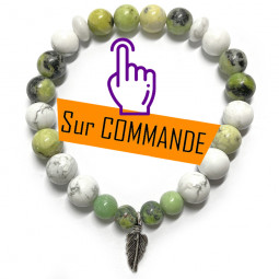 Bracelet Chrysoprase & Howlite