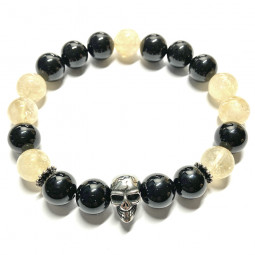 Bracelet en Citrine & Onyx