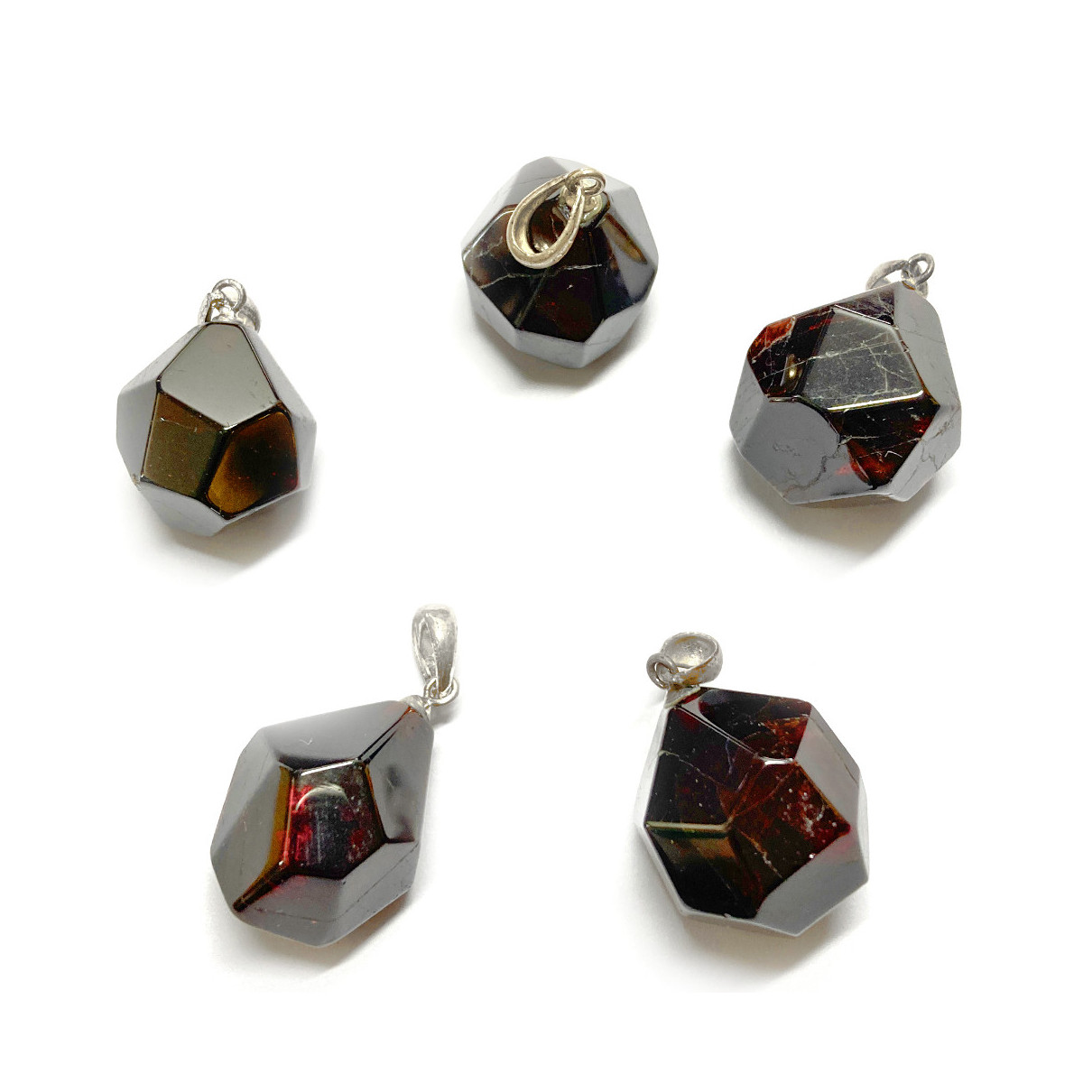 Pendentif en Grenat et Argent