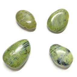 Pendentif en Jade Néphrite - Goutte Percée