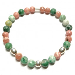 Bracelet en Rhodochrosite & Serpentine