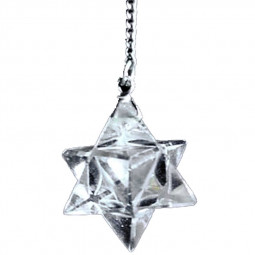 Pendule Merkaba en Cristal de Roche