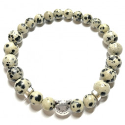 Bracelet en Jaspe Dalmatien