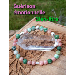 Bracelet en Rhodochrosite & Serpentine