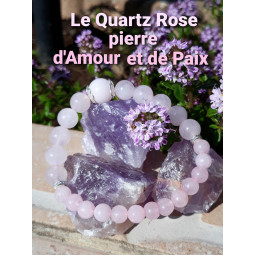 Bracelet en Quartz Rose