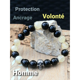 Bracelet en Citrine & Onyx