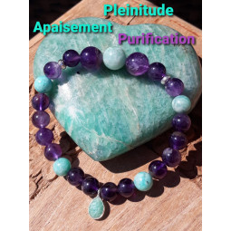 Bracelet Amazonite & Améthyste