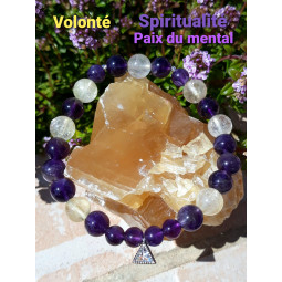 Bracelet en Améthyste &Citrine