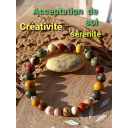 Bracelet en Jaspe Mokaïte & Dragon Stone