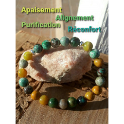 Bracelet en Jaspe Opale & Turquoise