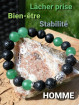 Bracelet en Aventurine Verte & Basalte