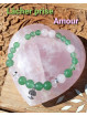 Bracelet en Aventurine Verte & Quartz Rose Vibrations Cristallines