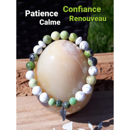 Bracelet Chrysoprase & Howlite