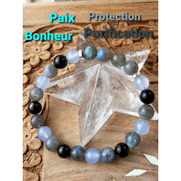 Bracelet Boules 3 Pierres.