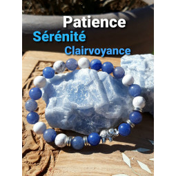 Bracelet en Howlite & Aventurine Bleue