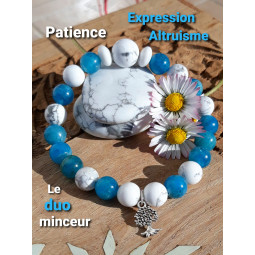 Bracelet Apatite & Howlite