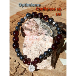 Bracelet Grenat & Hématite