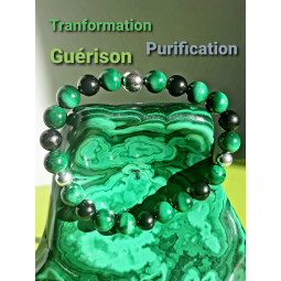 Bracelet en Shungite & Malachite