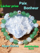 Bracelet en Aventurine Verte & Aigue Marine