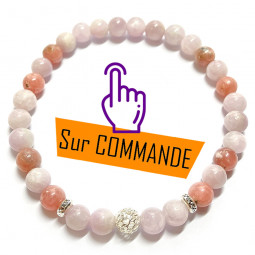 Bracelet en Rhodochrosite & Kunzite.