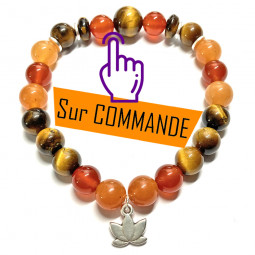 Bracelet en Cornaline & Oeil de Tigre