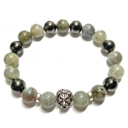 Bracelet en Labradorite & Shungite