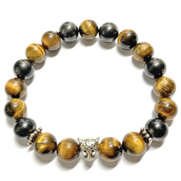 Bracelet en Shungite & Oeil de Tigre