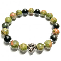 Bracelet Unakite & Oeil Céleste