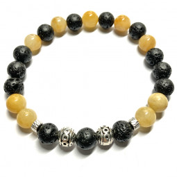 BraceletJ Jade & Basalte