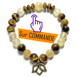 Bracelet Citrine & Oeil de Tigre
